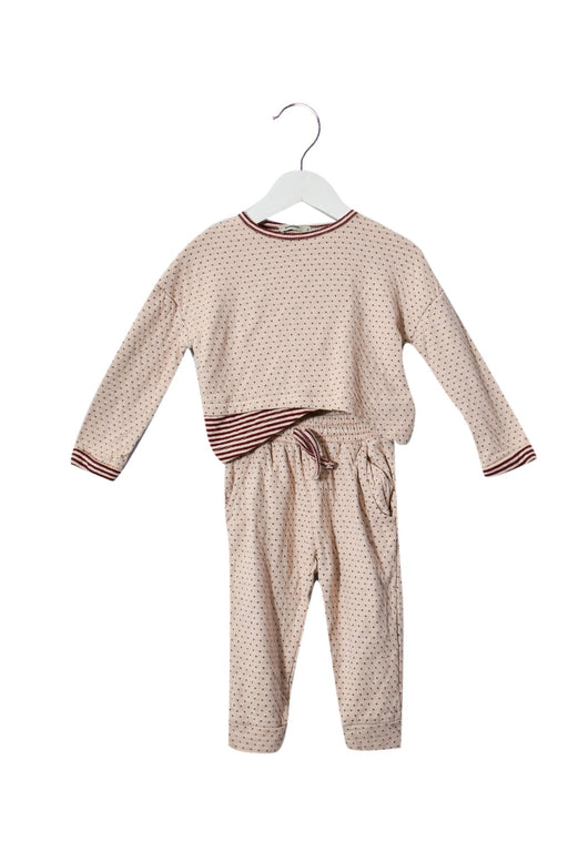 A Pink Pyjama Sets from Antebies in size 2T for girl. (Front View)