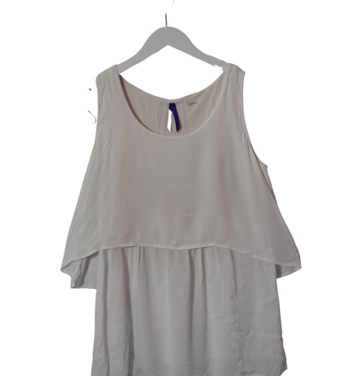 A White Sleeveless Tops from Seraphine in size S for maternity. (Front View)