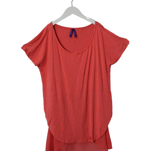 A Pink Short Sleeve Tops from Seraphine in size XS for maternity. (Front View)