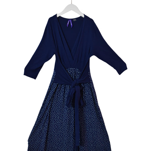 A Purple Long Sleeve Dresses from Seraphine in size XS for maternity. (Front View)