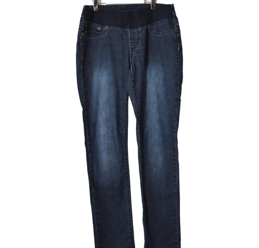 A Blue Jeans from Seraphine in size S for maternity. (Front View)