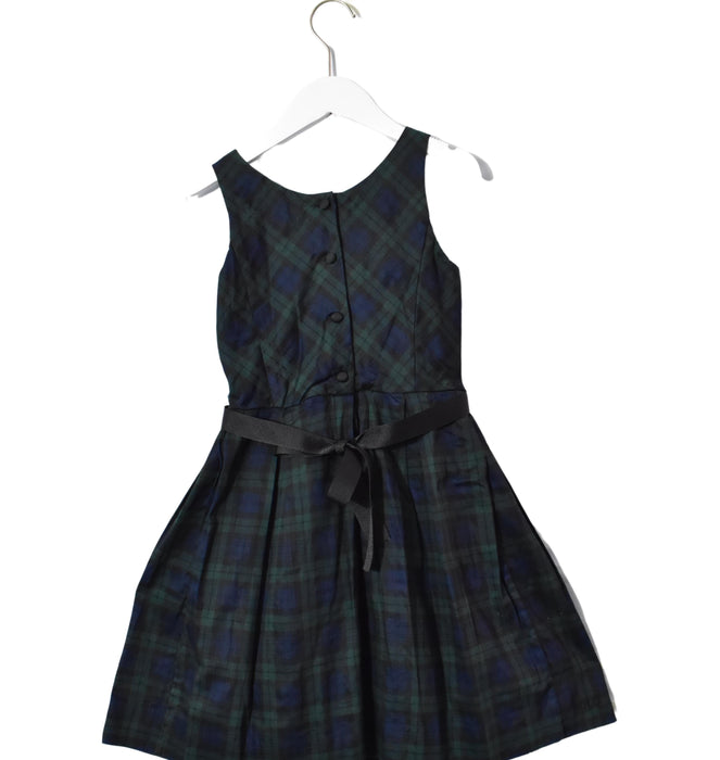 A Green Sleeveless Dresses from Polo Ralph Lauren in size 6T for girl. (Back View)