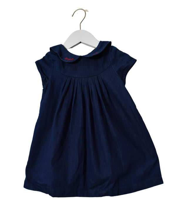 A Navy Short Sleeve Dresses from Jacadi in size 18-24M for girl. (Front View)