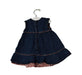 A Blue Sleeveless Dresses from Sergent Major in size 3-6M for girl. (Back View)