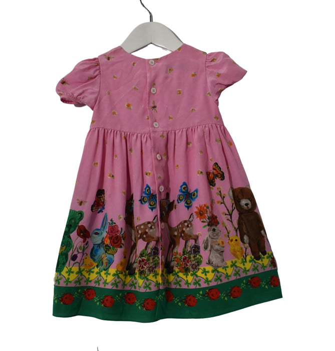 A Green Short Sleeve Dresses from Gucci in size 12-18M for girl. (Back View)