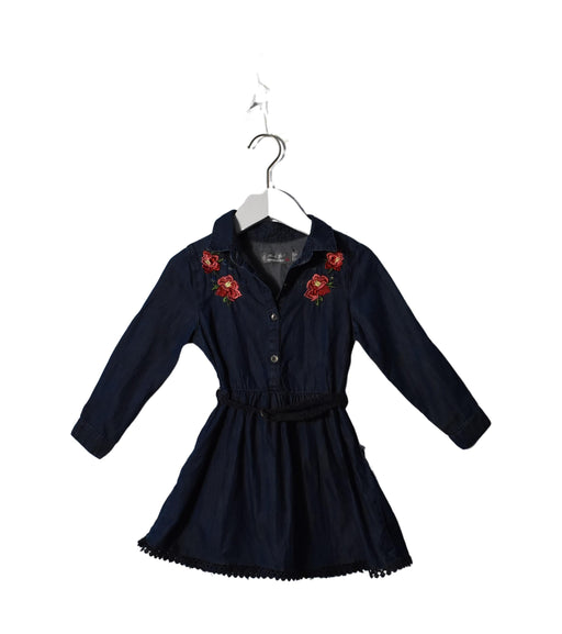 A Blue Long Sleeve Dresses from Orchestra in size 3T for girl. (Front View)