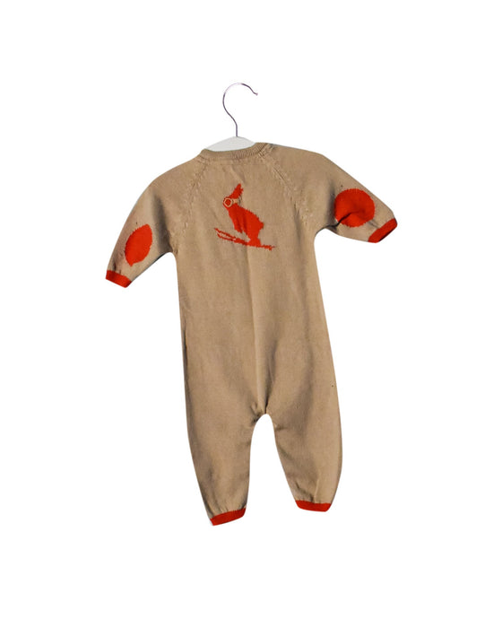A Brown Long Sleeve Jumpsuits from Chateau de Sable in size 0-3M for boy. (Back View)