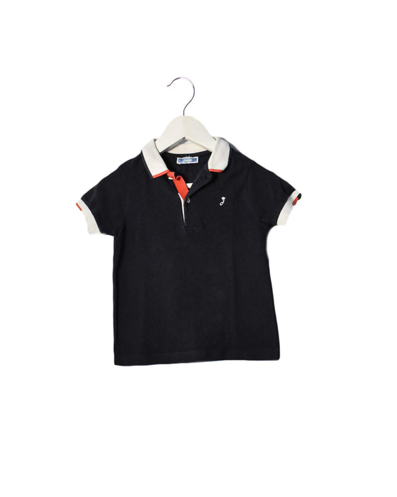 A Black Short Sleeve Polos from Jacadi in size 3T for boy. (Front View)