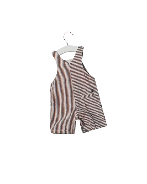 A Pink Overall Shorts from Petit Bateau in size 6-12M for neutral. (Back View)