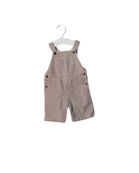 A Pink Overall Shorts from Petit Bateau in size 6-12M for neutral. (Front View)
