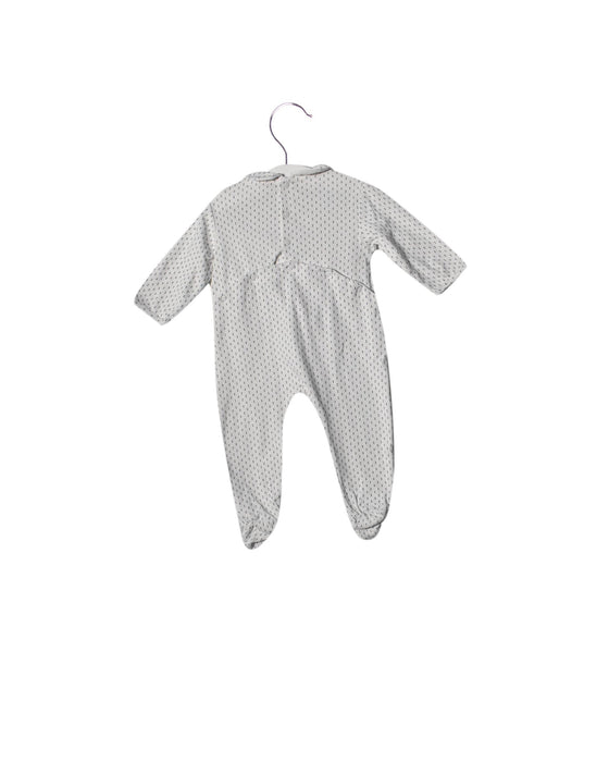 A White Long Sleeve Jumpsuits from DPAM in size 3-6M for neutral. (Back View)