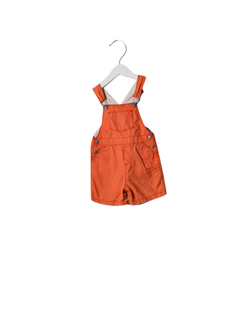 A Orange Overall Shorts from Petit Bateau in size 6-12M for neutral. (Front View)