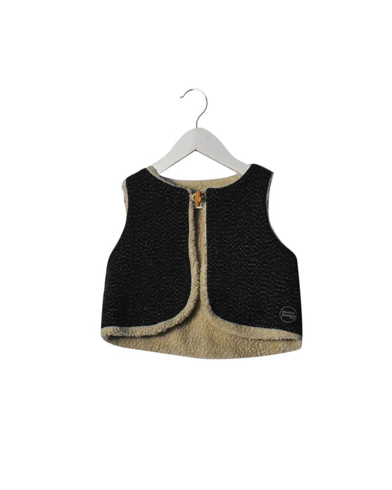 A Black Outerwear Vests from Frangin Frangine in size 18-24M for girl. (Front View)