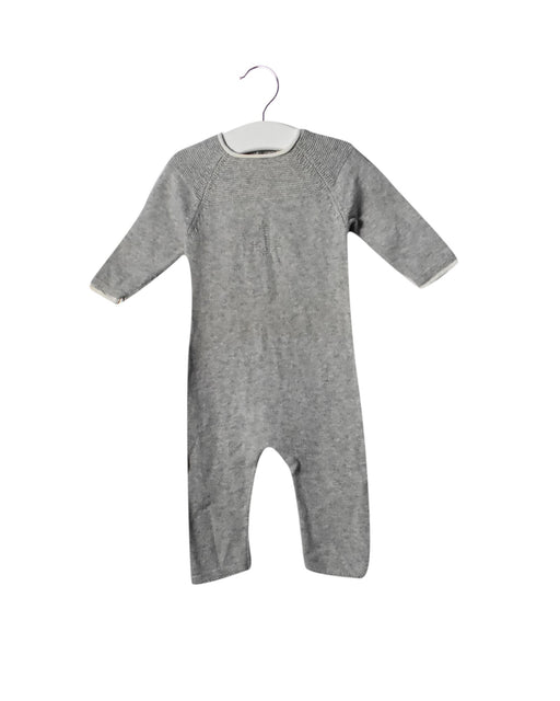 A Grey Long Sleeve Jumpsuits from Cyrillus in size 0-3M for neutral. (Front View)