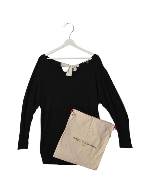 A Black Long Sleeve Tops from Envie de Fraise in size S for maternity. (Front View)