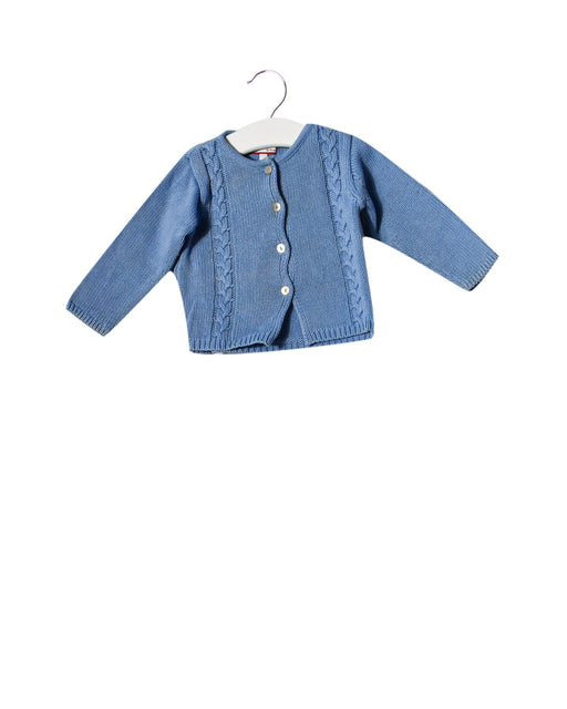 A Blue Cardigans from Neck & Neck in size 6-12M for neutral. (Front View)