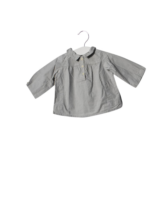 A Grey Long Sleeve Tops from Bonpoint in size 0-3M for girl. (Front View)