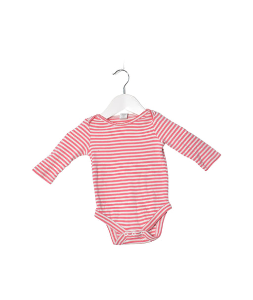 A Pink Long Sleeve Bodysuits from Boden in size 3-6M for girl. (Front View)