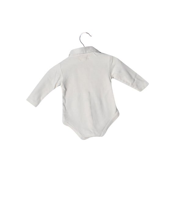 A White Long Sleeve Bodysuits from Gocco in size 0-3M for neutral. (Back View)