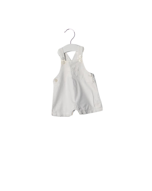 A White Overall Shorts from Chateau de Sable in size 0-3M for neutral. (Front View)