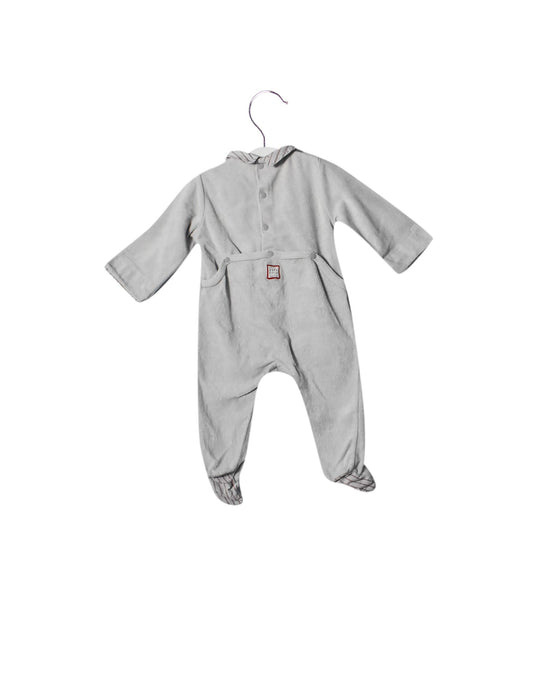 A Grey Long Sleeve Jumpsuits from DPAM in size 3-6M for neutral. (Back View)