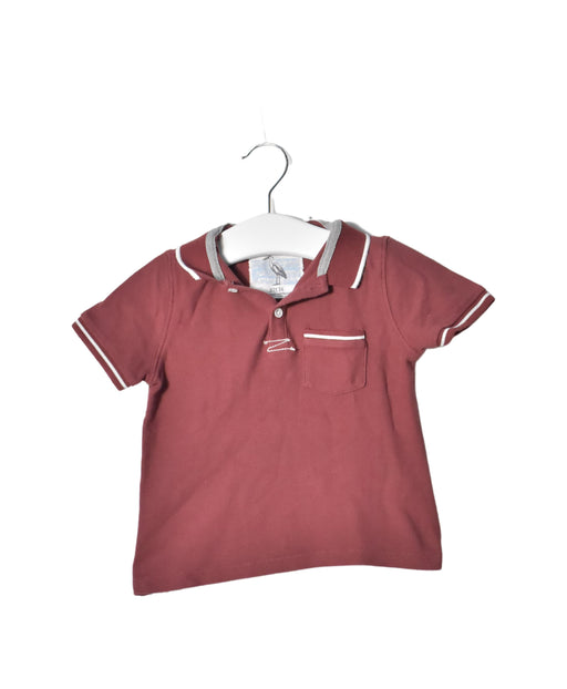 A Burgundy Short Sleeve Polos from Gingersnaps in size 2T for boy. (Front View)