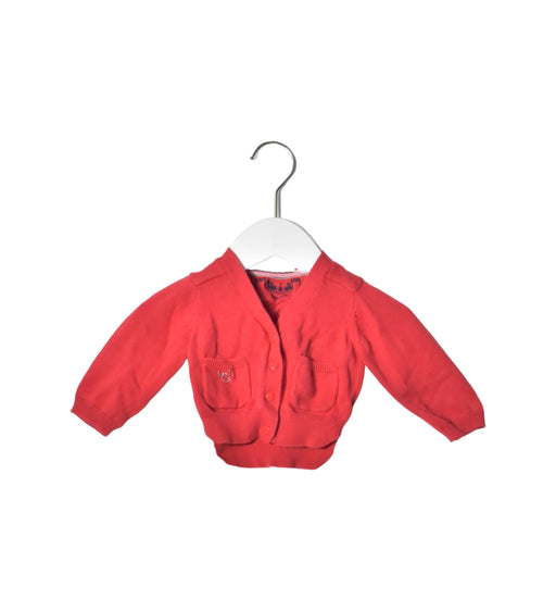 A Red Cardigans from Chateau de Sable in size 3-6M for girl. (Front View)