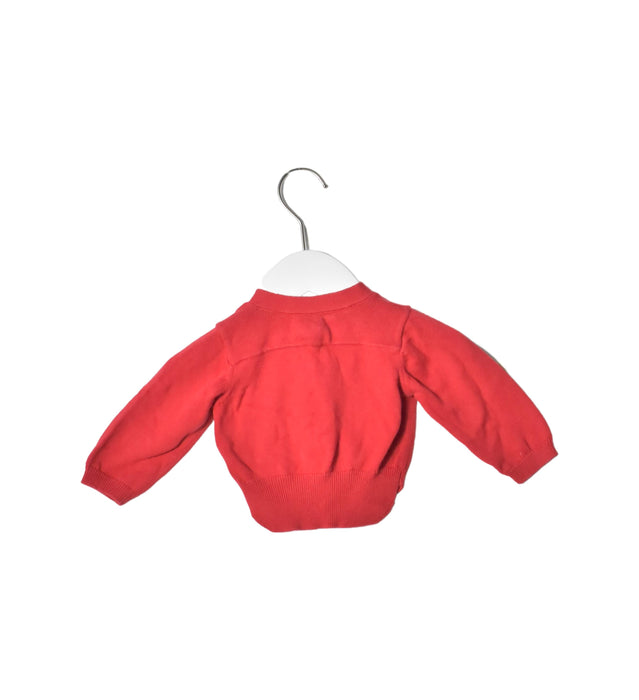 A Red Cardigans from Chateau de Sable in size 3-6M for girl. (Back View)