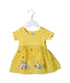 A Yellow Short Sleeve Dresses from Hanna Andersson in size 3-6M for girl. (Front View)