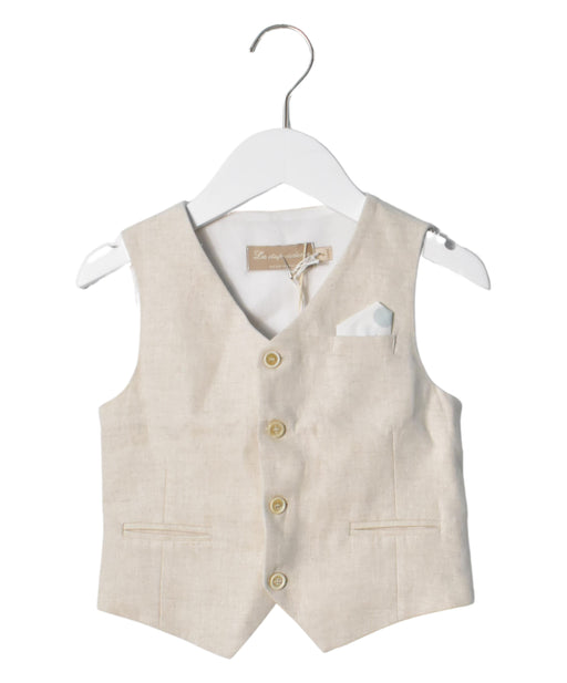 A Beige Vests from La Stupenderia in size 4T for boy. (Front View)