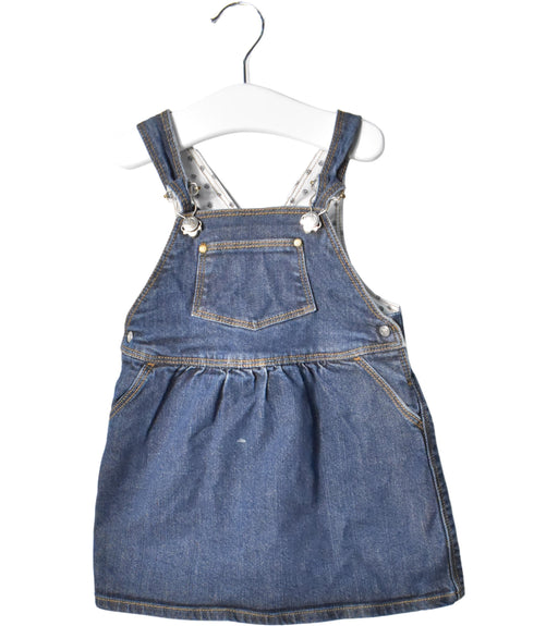 A Blue Overall Dresses from Petit Bateau in size 18-24M for girl. (Front View)