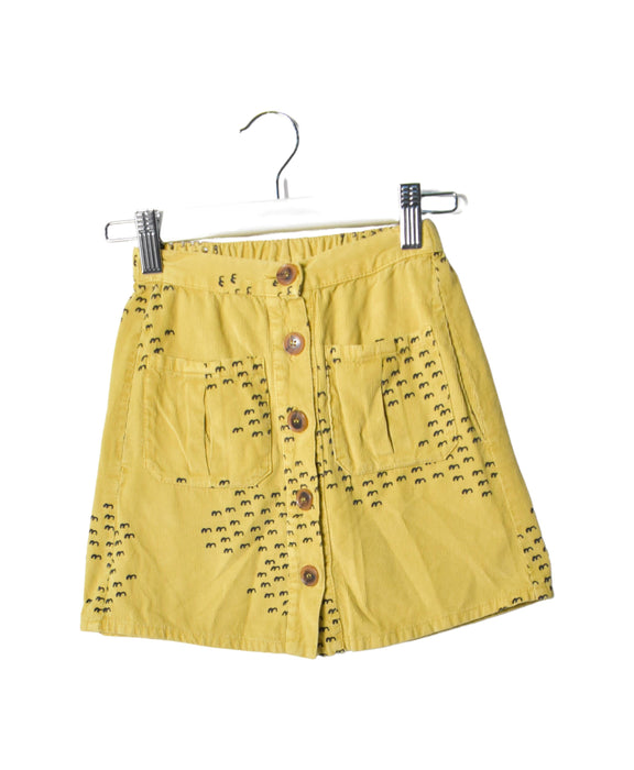 A Yellow Short Skirts from Bobo Choses in size 4T for girl. (Front View)