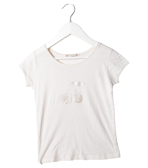 A White Short Sleeve T Shirts from Bonpoint in size 6T for girl. (Front View)