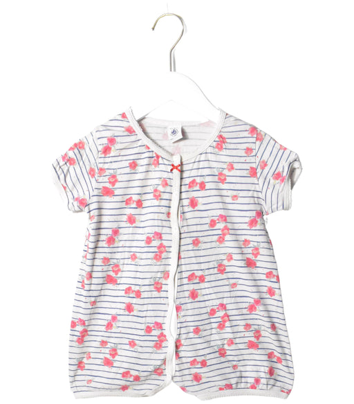 A Blue Short Sleeve Rompers from Petit Bateau in size 18-24M for girl. (Front View)