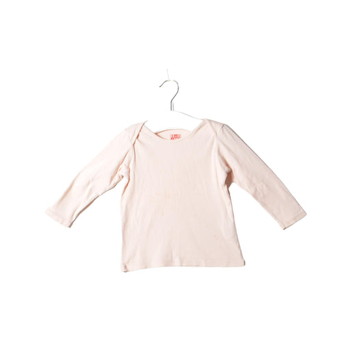 A Pink Long Sleeve Tops from Bonton in size 2T for girl. (Front View)