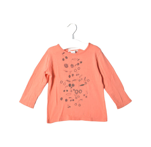 A Orange Long Sleeve Tops from Bonpoint in size 2T for girl. (Front View)