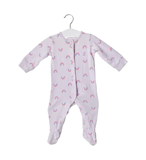 A Purple Long Sleeve Jumpsuits from Joules in size 6-12M for girl. (Front View)