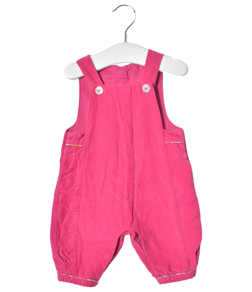 A Pink Long Overalls from Jacadi in size 0-3M for girl. (Front View)