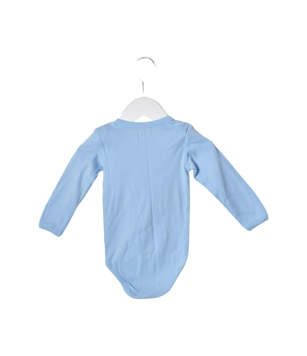 A Blue Long Sleeve Bodysuits from Bout'Chou in size 12-18M for neutral. (Back View)