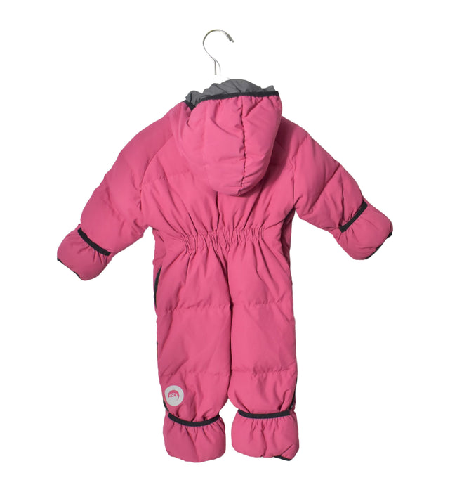 A Pink Snowsuits from Spotty Otter in size 6-12M for girl. (Back View)