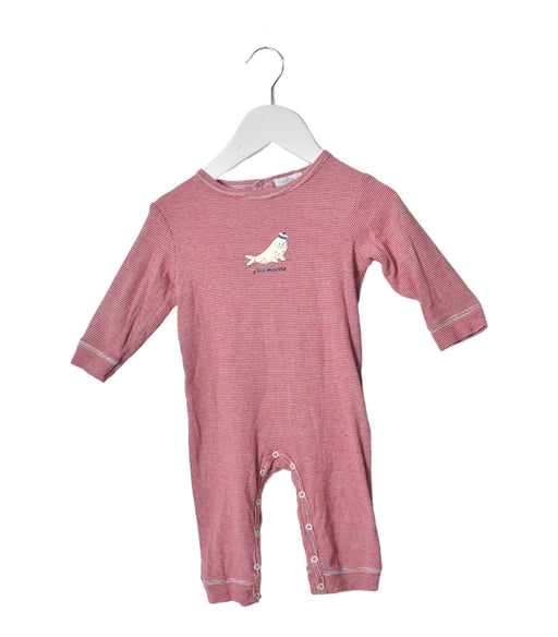 A Red Long Sleeve Jumpsuits from Bout'Chou in size 6-12M for neutral. (Front View)