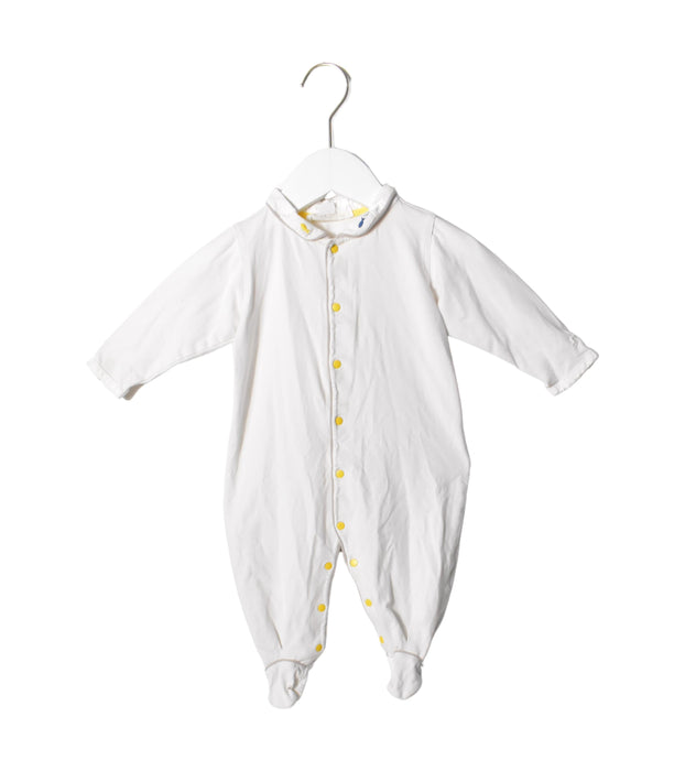A White Long Sleeve Jumpsuits from Chateau de Sable in size 6-12M for neutral. (Front View)