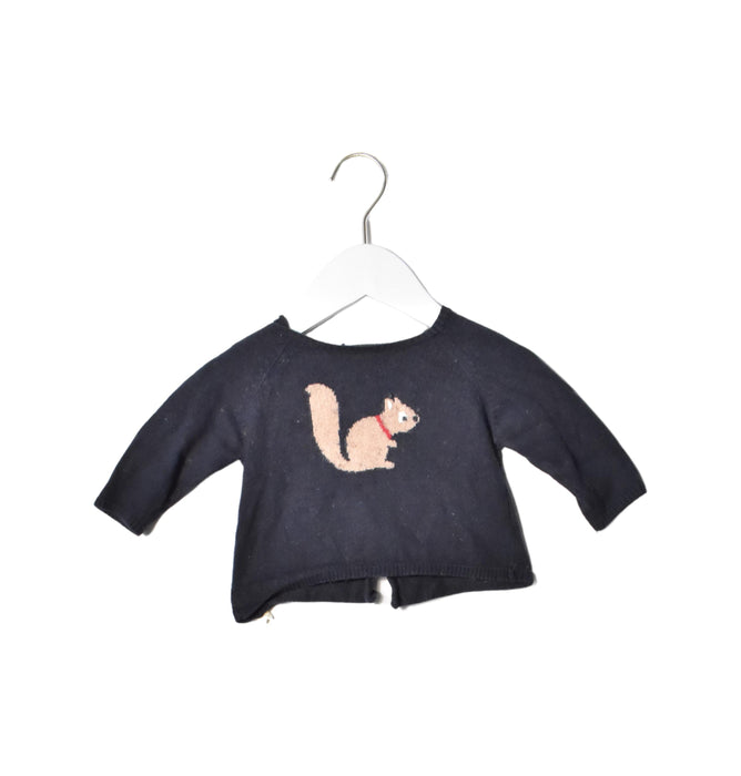 A Navy Crewneck Sweatshirts from Bout'Chou in size 6-12M for neutral. (Front View)