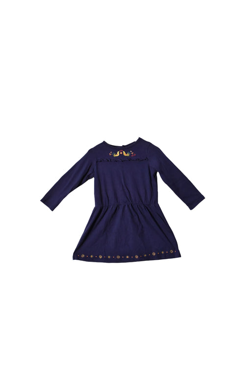 A Purple Long Sleeve Dresses from La Compagnie des Petits in size 3T for girl. (Front View)