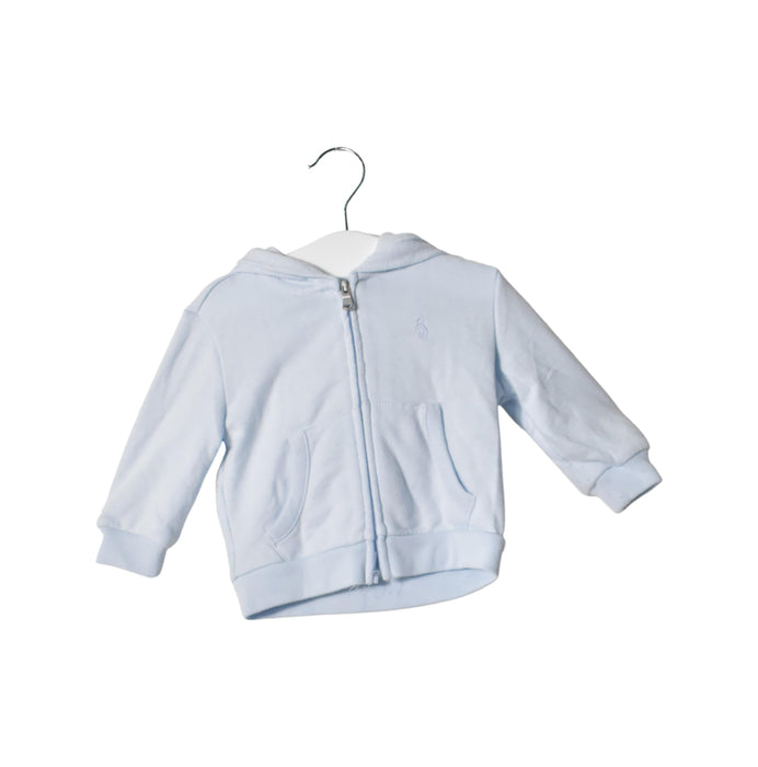 A Blue Hoodie from Ralph Lauren in size 3-6M for neutral. (Front View)
