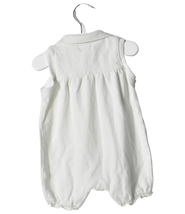A White Rompers from Ralph Lauren in size 6-12M for neutral. (Back View)
