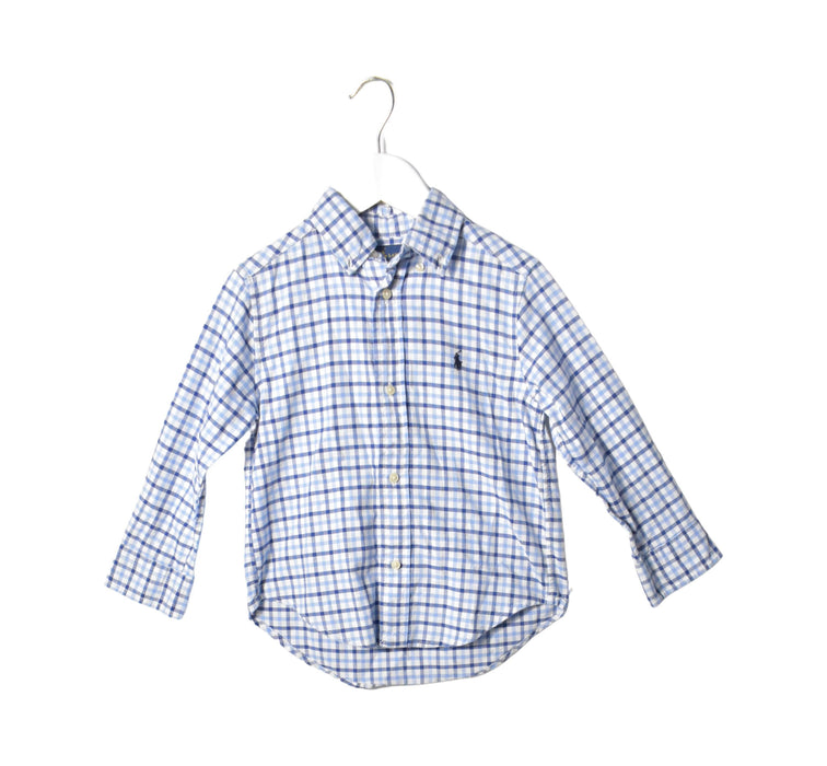 A Blue Shirts from Ralph Lauren in size 3T for boy. (Front View)