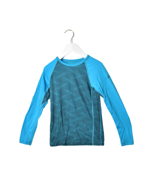 A Teal Base Layers from Icebreaker in size 8Y for boy. (Front View)