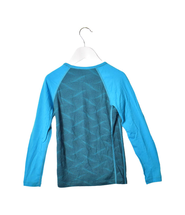 A Teal Base Layers from Icebreaker in size 8Y for boy. (Back View)