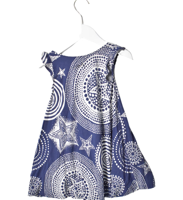 A Blue Sleeveless Dresses from Junior Gaultier in size 4T for girl. (Back View)